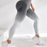 Yoga Trendy Leggings deportivos de ombre control de barriga