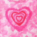 Bebe Camiseta con estampado de corazon de tie dye