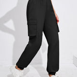 Yoga Future Pantalones cargo con bolsillo lateral con solapa de cintura elastica