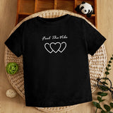 Bebe Camiseta con estampado de corazon y slogan