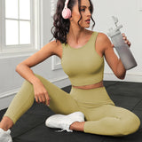 Yoga Basic Conjunto deportivo unicolor tejido de canale