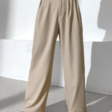 EZwear Pantalones de pierna ancha panel en contraste