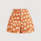 MOD Shorts con estampado floral