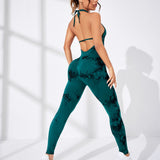 Yoga Trendy Enterizo deportivo de tie dye de espalda abierta
