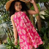 Kids Cooltwn Chicas Vestido con estampado tropical de cuello halter