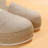 vacacion gris Zapatos para minimalista de alpargata de serraje falso plataforma Zapatos