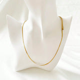 1 pieza Collar de cadena de moda de acero inoxidable minimalista para mujeres para decoracion diaria