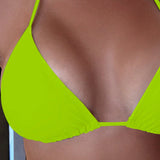 Swim Chicsea Top bikini triángulo vinculado con aro halter