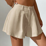 EZwear Shorts de pierna ancha unicolor