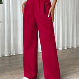 EZwear Pantalones de pierna ancha unicolor