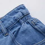 DAZY Pantalones Cortos De De Jean De Cintura Alta Con Dobladillo Enrollado