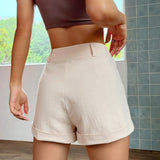 EZwear Shorts unicolor bajo de doblez