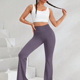 Yoga Trendy Pantalones deportivos con cordon trasero pierna amplia