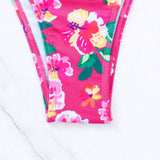 Swim Vcay Banador bikini triangulo halter con estampado floral con falda de playa