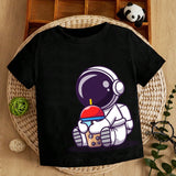 Bebe nina Camiseta con estampado de astronauta