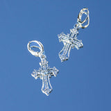 ROMWE Goth 1 par Pendientes colgantes con cruz moda aleacion de zinc con diseno de diamante de imitacion para mujeres para decoracion diaria