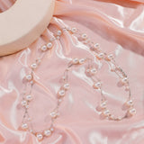 NEW 1 Pieza Collar Largo Para Mujer De Perlas Falsas En Capas, Elegante Accesorio De Moda