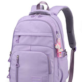 Nueva mochila ligera de nailon para mujer, a la moda, con multiples bolsillos y gran capacidad para mochila escolar y ordenador, bolso de hombro doble con colgante
