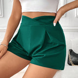 Essnce Shorts unicolor con fruncido