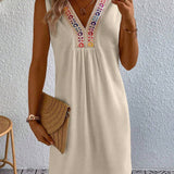 VCAY Vestido tank con cinta en contraste