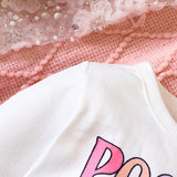Bebe nina Camiseta con estampado floral con slogan