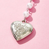 ROMWE 1 pieza Collar en Y elegante aleacion de zinc con accesorio de corazon para mujeres para decoracion diaria