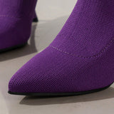 Zapatos Tejidos De Color Solido, Elegantes Y Comodos Para Mujeres En Otono E Invierno
