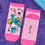 X The Smurfs 2 Pares De Calcetines Cortos Rosa Y Azul Para Uso Diario