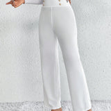 Tall Pantalones unicolor con botones