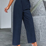 Prive Pantalones con nudo lateral con fruncido