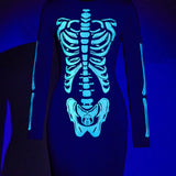 ICON Vestido ajustado reflectante estampado de esqueleto