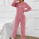 EZwear Enterizo con cremallera con capucha teddy