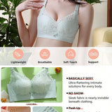 ultra delgado transpirable encaje sexy transparente Brasier sin acero Anillo