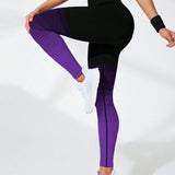 Yoga Party Leggings deportivos con estampado de ombre control de barriga