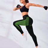 Running Leggings deportivos de color combinado control de barriga
