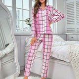 Conjunto de pijama con estampado de cuadros