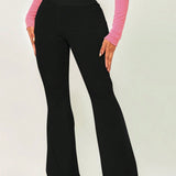 SXY Pantalones Acampanados De Color Solido Para Mujer