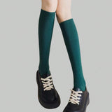 ROMWE Fairycore 1 par Calcetines oscuro verde sobre rodilla