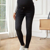 Jeans De Maternidad Slim Fit Con Soporte Para El Vientre