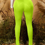 SXY Pantalones Divididos De Color Liso Para Mujer