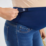 Jeans Rasgados Con Cintura Alta Para Maternidad