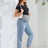 Jeans Para Mujeres Embarazadas Sueltos Y Comodos, Cintura Elastica, Punos