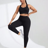 Yoga Basic Ropa Deportiva De Color Liso Y Traje Ajustado De Talla Grande Para Mujer
