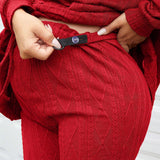 Maternidad Top Con Escote Irregular Y Pantalones Largos Con Cintura Ajustable 2 Unids/set