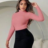 SXY Body Con Cuello Alto De Mujer De Peluche De Otono E Invierno