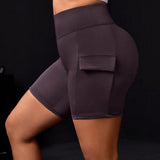Outdoor Mountain Pantalones Cortos Deportivos De Talla Grande Con Cinturilla Ancha Y Panel Lateral Plegable Para Mujer