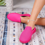 NEW Zapatos Planos Informales Para Caminar, Sin Cordones Para Damas, Estilo Simple Y De Moda De Primavera En Color Rojo Rosa