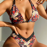 NEW  Swim BohoFeel Conjunto De Bikini Separado Para Mujer Con Estampado Floral
