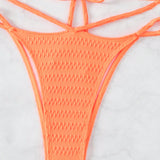 NEW  Swim Basics Conjunto De Traje De Bano De Color Puro Y Textura Para Mujer