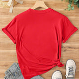 LUNE Camiseta Con Cuello Redondo Y Estampado De Slogan